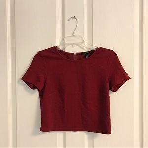 Red top with full back zipper